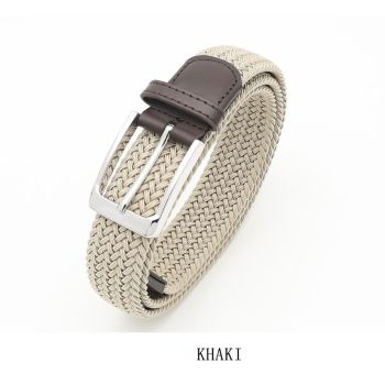 No-Hole Elastic Woven Belt, Unisex Comfortable and Versatile, Strong Elasticity Anti-Loosening, Breathable and Skin-Friendly No Sweating, Essential for Outdoor Sports and Daily Commute, A Casual Style Choice/Black : L code