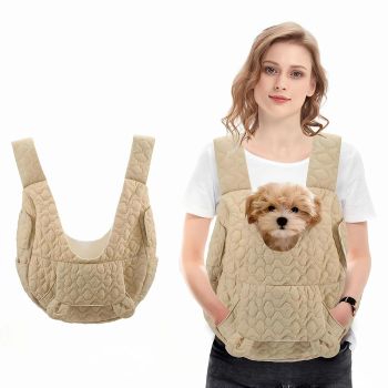 Pet Chest Carrier Front-Facing Backpack Small Dog Cat Breathable Carrier Hands-Free Sling（pink)