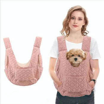 Pet Chest Carrier Front-Facing Backpack Small Dog Cat Breathable Carrier Hands-Free Sling(BLUE)
