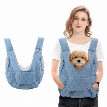 Pet Chest Carrier Front-Facing Backpack Small Dog Cat Breathable Carrier Hands-Free Sling(khaki)