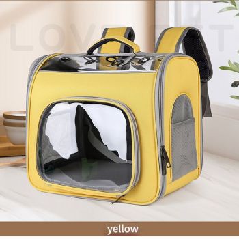 Pet Backpack Portable Transparent Foldable Comfort Design Hands-Free Travel for Cats Small Dogs(grey)