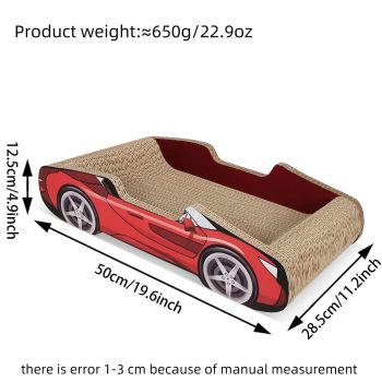 Bestselling Red Racing Car Cat Scratcher Bed | Corrugated Cardboard Durable Cat Bed + Scratcher 2-in-1, Suitable for Cats Under 7kg(PINK)