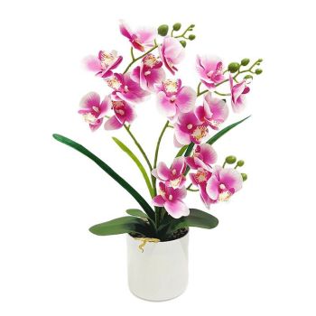 Artificial Moth Orchid Potted Plant, Bringing Natural Vitality into Your Home; Flowers Never Wilt, Staying Evergreen All Year Round./BLUE