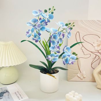 Artificial Moth Orchid Potted Plant, Bringing Natural Vitality into Your Home; Flowers Never Wilt, Staying Evergreen All Year Round./white