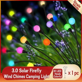 Seven Branch Solar Lily Light: Charges during the day, glows at night. Seven lilies bloom together, soft light flows like water through your garden./10 lamp holder [warm light] is always on