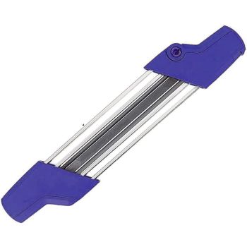 Chain saw file: upgraded lightweight, battery-free and portable, precision sharpening for 3/8-inch saw chain, single-direction reciprocating operation, essential tool for outdoor gardening and forestry maintenance.(White-with 4.0 file)