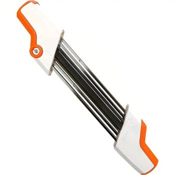 Chain saw file: upgraded lightweight, battery-free and portable, precision sharpening for 3/8-inch saw chain, single-direction reciprocating operation, essential tool for outdoor gardening and forestry maintenance.(White-with 4.8 file)