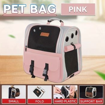 Cat Backpack Carrier - Lightweight, Foldable, Shape-Retaining Travel Bag for Cats and Small Dogs up to 8kg(Dark green)