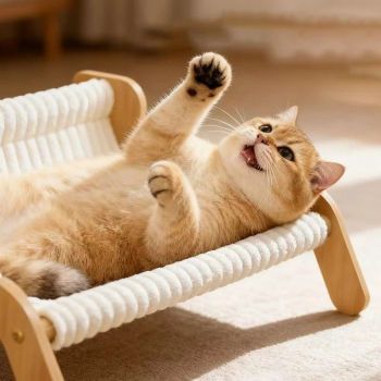 Plush Cat Bed, Cat Sofa, Warm Cat Lounge Chair, Dog Bed for Sleeping and Playing, Dog Sofa