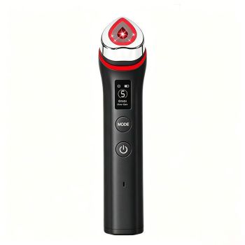 Beauty Device: Red and Blue Light, Home Use, Portable, Vibrating, Multi-Functional, with Voice Guidance, 5-Color Light Therapy, Eye Massage, Eye Care Device/"Upgrade" pink beauty introducer
