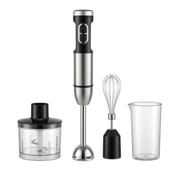 4-in-1 Hand Blender, Blends, Chops, Whisks, and Grinds All in One Machine, 25-Speed Adjustment with TURBO Boost, Splash-Proof and Easy to Disassemble and Clean – Your All-in-One Kitchen Partner.