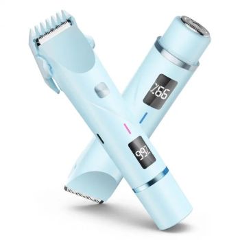 Women's Electric Dual Head Hair Remover – Double Ring Blade for Efficient Hair Removal, Fine Trimming Blade for Detailed Grooming, IPX7 Full Body Waterproof, Safe and Painless(purple)