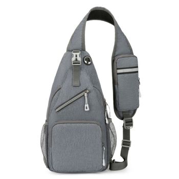 New Men's Chest Bag Lightweight Oxford Crossbody, Water-Resistant Durable Anti-Burden Shoulder Pack, Minimalist Casual Commute Cycling Sports Sling Bag（dark blue）