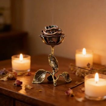 "Everyone's buying this Eastern aesthetic treasure | A rose incense burner that never fades"（Red rose incense burner）