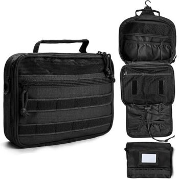 Multifunctional Hanging Toiletry Bag, 8-Compartment Storage, Waterproof and Portable, Essential for Travel and Home Use(GREEN)