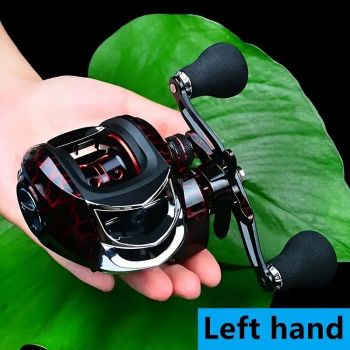 High Speed 18+1BB Baitcasting Reel, Dual Brake System, Max Drag 20lb - Ergonomic Handle, Stainless Steel Durable Spool - Ideal for Carp and Bass Fishing, Suitable for Saltwater and Freshwater, Angler's Choice | Smooth Black Finish(DW121R right hand)