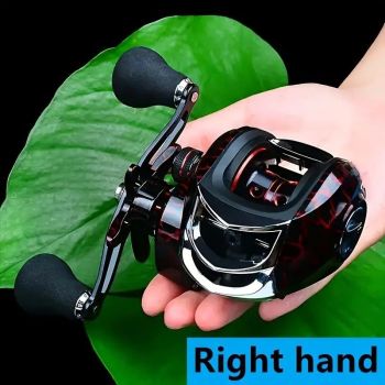 High Speed 18+1BB Baitcasting Reel, Dual Brake System, Max Drag 20lb - Ergonomic Handle, Stainless Steel Durable Spool - Ideal for Carp and Bass Fishing, Suitable for Saltwater and Freshwater, Angler's Choice | Smooth Black Finish(DW121L left hand)