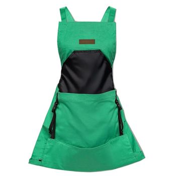 Oxford Cloth Multifunctional Gardening Apron, Thickened Durable Lightweight Large Pocket, Back Cross Straps Unisex(BLUE)