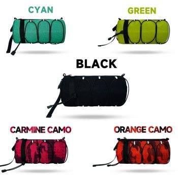 Cycling top tube bag, 2.4L large capacity holds all your small essentials, six reflective strips keep you safe during night rides, detachable for use as a crossbody bag, one bag for multiple uses./Scarlet camouflage