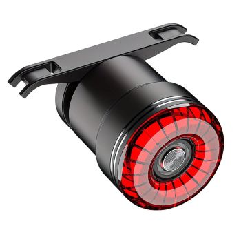 Smart Brake Light Dual Base High Brightness Bicycle Light: Aluminum Alloy Waterproof, Three Brightness Levels, USB Rechargeable 8-15 Hours Runtime, Brake Sensor Activation, Safe Night Riding.