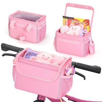 Bicycle Front Hanging Bag, Large Capacity Multi-Pocket Partitioned Storage, Transparent Front Cover for Quick Access, Velcro Straps for Easy Installation, Can Be Shoulder Carried or Mounted on Handlebars, Suitable for Outdoor Cycling and Daily Travel.