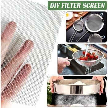 Thin Metal Grid Stainless Steel Mesh 304 Anti-Roof Metal Mesh Mosquito Wire Anti-Insect Mesh Poultry Garden Guard Food, 60 X 200cm, 200cm, 20 Mesh