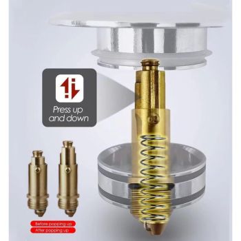 2 Pcs Brass Spring Handsets for Pop Up Click Clack Bathtub Drain for Bathtub Sink for Click Clack Handset for Washbasin