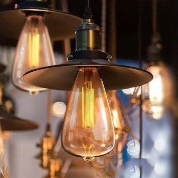 3 Pcs Vintage E14 Bulb Edison LED Bulb ST48 E14 Retro Decorative Lamp Vintage Antique 4W Warm Filament for Restaurant Cafe Bar White