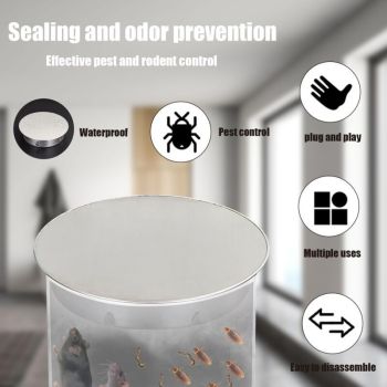 Stove Pipe Cap Stainless Steel Chimney Perforated for All Types Stove Pipe Cover Steel Pipe Flame Retardant, 125mm