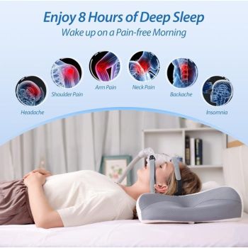 CPAP Foam Memory Pillow Reduce Face Mask Pressure and Air Leaks, 60x37x9 and Pillow for Sleeping on the Side for All CPAP Masks, 11cm