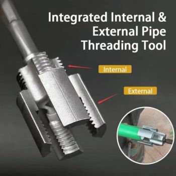 and Integrated Internal and External Pipe Threading Tool and, Pipe Repair and Dfayu Suitable for Electric Drill Thread Cutting, 0.5 in, 0.75 in