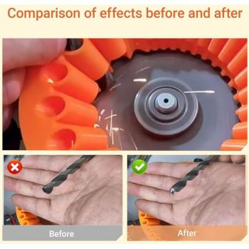 Drill Bit Sharpener with Gloves New Drill Bit Sharpener Improved Drill Bit Grinder for 2 to Drill Bits and 115 and Grinders, 13 mm, 125 mm