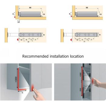 10 Pcs Push, ., to Open Magnetic Latches. Push Open Closures Open and Close the Door with a Simple Press