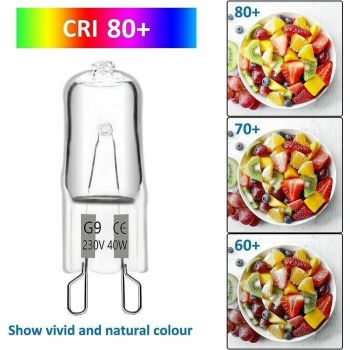 10 Pcs Bulb Halogen G9 40W 230V, 480LM 2900K Warm Dimmable White, Wall Lights Landscape Lamps, G9 Capsule Bulbs Cabinet Lighting for Chandeliers