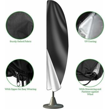 Cover of Parasol with Fermeture Eclair of 1, 280x30 and 80 and ., of Long with Rod Telescopique, 3m, 4m, 45cm