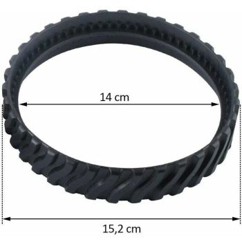 4 Replacement Tracks for Pool Cleaner Compatible with Zodiac Baracuda MX6 and MX8, Black Tire Track Wheel R0526100