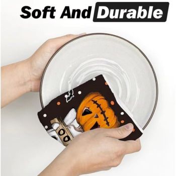 2 Pcs Torchons of Kitchen Halloween Home, Salle A Food the Living Room Decoration of Table