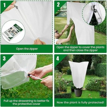 2 Pcs Voile Hivernage Plante Cover of Hivernage Plante Housses of Protection for Plantes Contre the Cold and the Gel, 80 X 120cm, 120cm