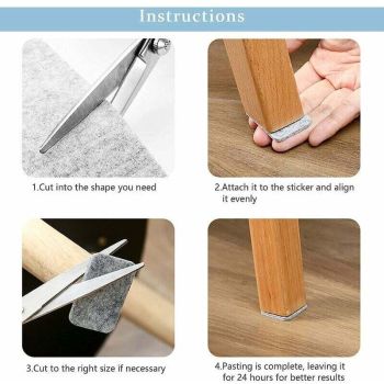 Patin Feutre Furniture Adhesive Slip, 3 Feutre of Protection Feutrine Adhesive Autocollante Furniture Patin Anti