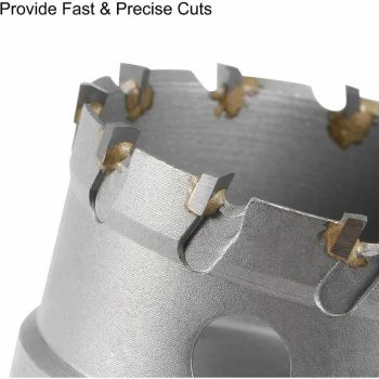 Fraise Trepan in Carbure of Scies Cloches for Tole in Steel Stainless Pas of Limite of Rod Triangulaire Antiderapante, 60 mm