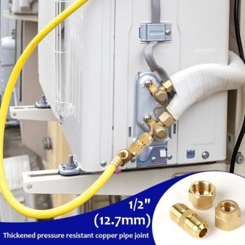 2 Pcs Rallonges of Hose in Copper of Climatisation Pas of Soudure Necessaire Accessories of Climatisation, 0.5 in