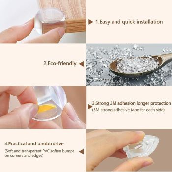 24 Pcs Corner of Table Protection Baby Transparent, Corner Protectors for Children