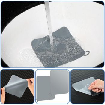 6 Pcs Cover Gray, Sink Kitchen, Mat Anti-Buanderie Accessories, Siphons of Shower in Silicone Odeurs for Receveur of Shower, 12 X 12 cm, 12 cm