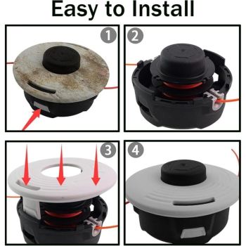 4 Pcs Capuchons of Head of Brush Cutter Compatibles with Stihl AutoCut 272 FS70R FS80R FS90 FS85R FS130R FS131R KM90R KM91R