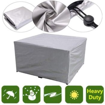 Cover Living Room of Garden Gray, Rectangulaire Tissu Oxford Waterproof Protection of the Snow Anti-86x86x36cm