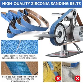 12 Pcs Bandes Abrasives Corindon of Zirconium Elimination of the Rouille Grain 40 and 60 and 80 and 120 Broyage of Seals Metall, 25 X 762 mm, 762 mm