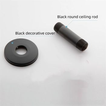 Shower Arm Black, Shower Head of Straight Arm Suitable for the Fixed Shower Head and Aa High Pressure, 10 cm
