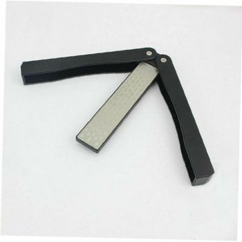Folding Diamond Pocket Sharpener Double, Pruning Shears Loppers and Knives Sided Sharpening Stone for Scissors