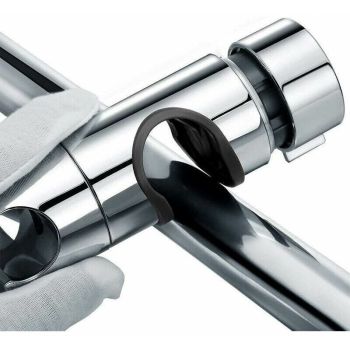 Holder of Shower a Hand of Adjustable of Replacement for Bar Coulissante of 18 a of Clamp for Rail of Gray, Chrome, 25 mm