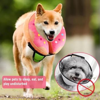 Inflatable Dog Collar Pink, S Anti-Lick Cat Collar Bite and Anti-Suitable for Post Operative Recovery